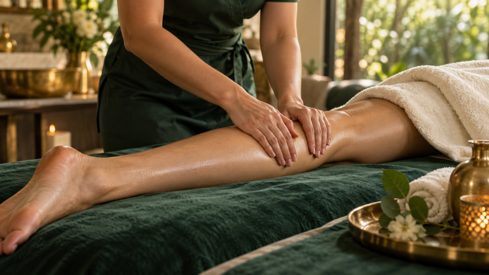 Gentle lymphatic drainage massage