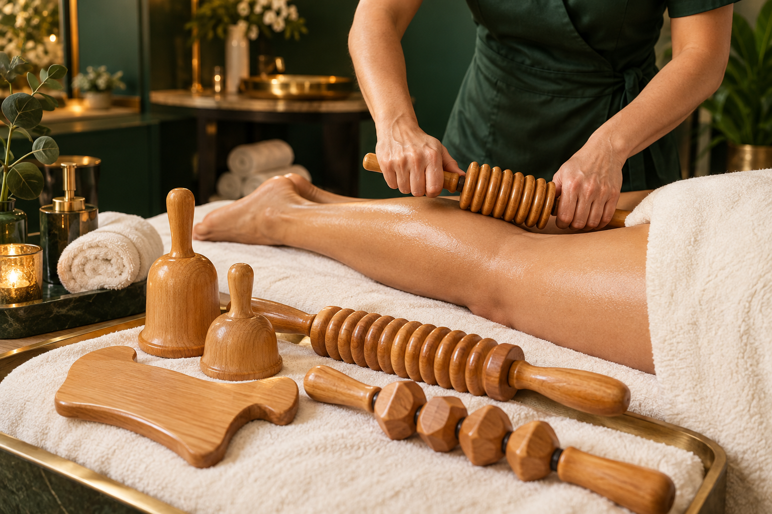 Professional maderotherapy wellness treatment